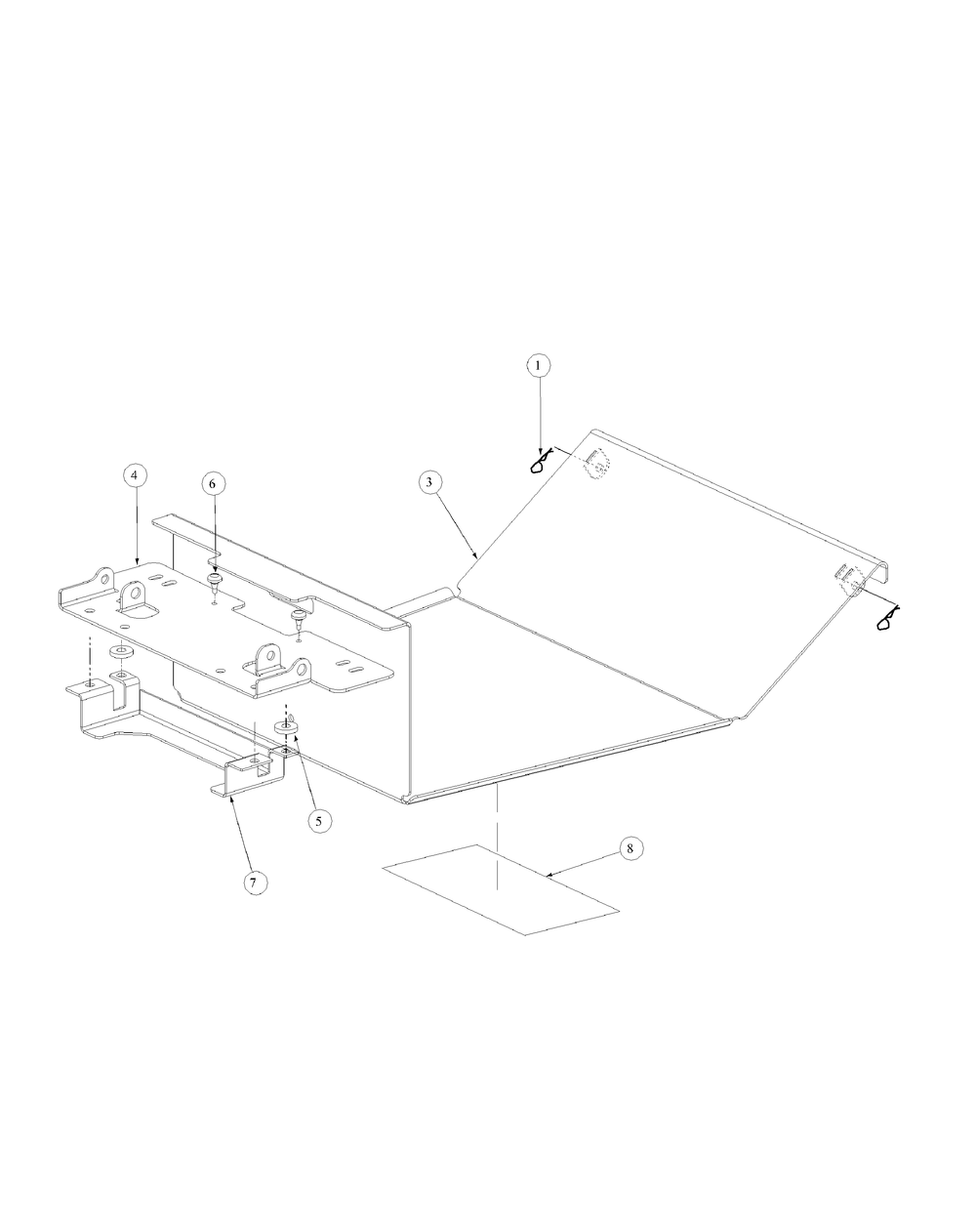 Floor Panel Assembly Diagram and Parts List for M60-KW (53AB5D8X150-25-HP)(2003 1/2) Cub Cadet Lawn Tractor